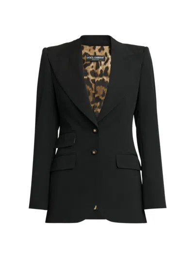 Dolce & Gabbana Turlington Tailored Jacket Single Breasted Lapels In Black