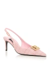 Dolce & Gabbana Pointed High-heeled Sandals In Light Pink