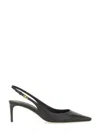 Dolce & Gabbana Tortoiseshell-print Patent Leather Slingbacks In Black