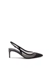 Dolce & Gabbana Vernice Patent Leather-trimmed Mesh Slingback Pumps In Multicolor