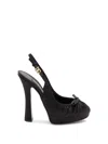 Dolce & Gabbana Satin Slingback Platform Shoes In Multicolor