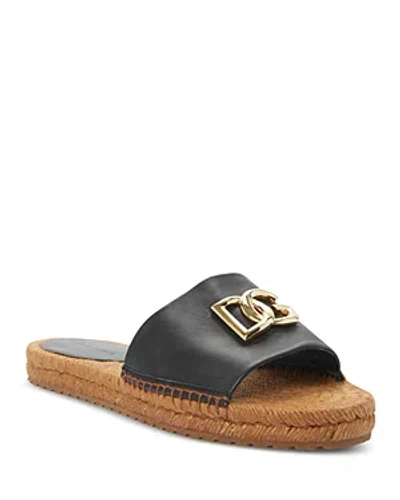 DOLCE & GABBANA WOMEN'S ESPADRILLE SLIDE SANDALS