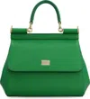 Dolce & Gabbana Small Dauphine Calfskin Sicily Bag In Green
