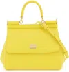 Dolce & Gabbana Small Sicily Shoulder Bag In Yellow