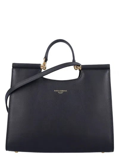 Dolce & Gabbana Women's Small Sicily Shopper In Black