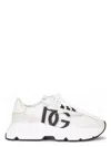 Dolce & Gabbana Woman Multicolor Fabric And Leather Daymaster Sneakers In White