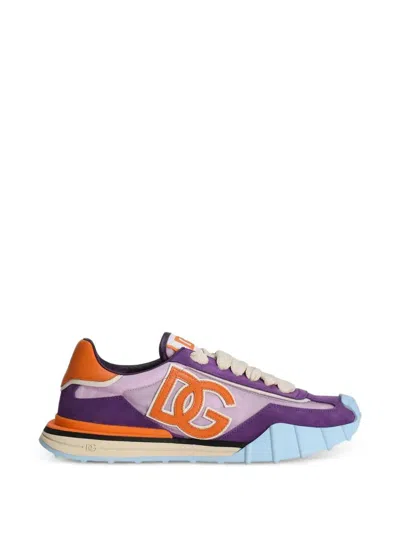 Dolce & Gabbana Women Sneakers With Dg Logo In Multi