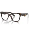 Dolce & Gabbana Women's Square Eyeglasses, Dg3374 51 In Havana