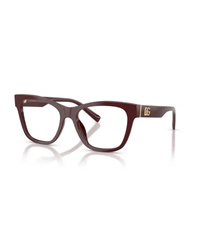 Dolce & Gabbana Dolce Gabbana Women's Square Eyeglasses, Dg3430 In Gold
