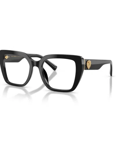 Dolce & Gabbana Women's Square Eyeglasses, Dg3441 In Black
