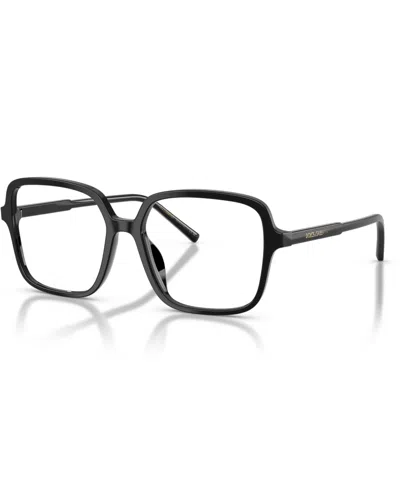 Dolce & Gabbana Women's Square Eyeglasses, Dg3442 In Black