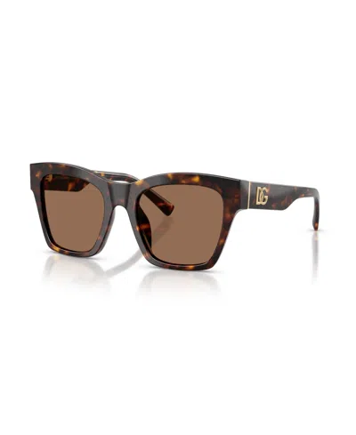 Dolce & Gabbana Women's Square Sunglasses, Dg4512 In Brown