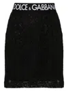 Dolce & Gabbana Stretch Lace Mini Skirt With Elastic Waistband