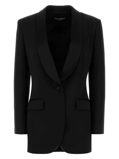 DOLCE & GABBANA WOMEN'S STRETCH WOOL BLEND BLAZER