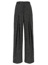 Dolce & Gabbana Wide Leg Trousers Pleated Design In Black