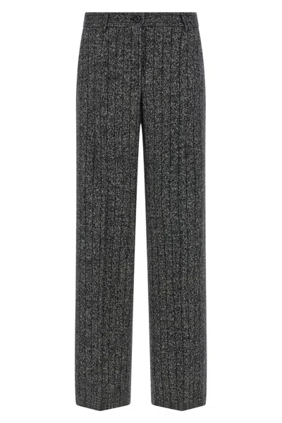 DOLCE & GABBANA DOLCE & GABBANA WOMEN STRIPED WOOL PANTS