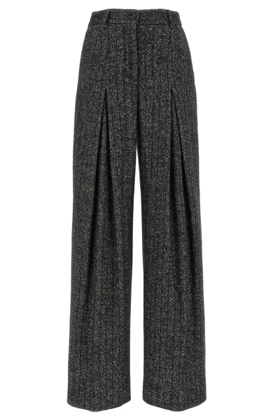 DOLCE & GABBANA DOLCE & GABBANA WOMEN STRIPED WOOL PANTS