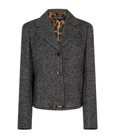Dolce & Gabbana Women's Structured Shoulder Blazer In Black