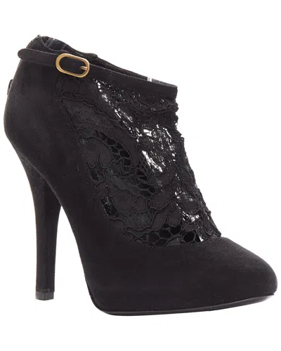 Dolce & Gabbana Women's Suede Floral Lace Ankle High Heel Ankle Bootie  (authentic Pre-loved) In Black