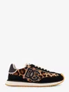 Dolce & Gabbana Women Suede Sneakers With Animal Print In Multi