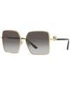 Dolce & Gabbana Dg2279 Square-frame Metal Sunglasses In Gold-tone 2