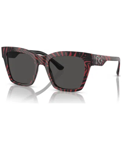 Dolce & Gabbana Women's Sunglasses, Dg438453-x In Zebra Bordeuax