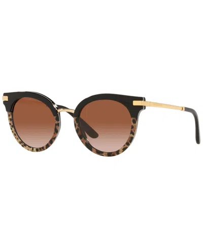 Dolce & Gabbana Women's Sunglasses, Dg4394 In Black,leo Print