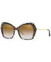 Dolce & Gabbana Women's Sunglasses, Dg4399 56 In Cube Black,gold-tone
