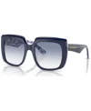 Dolce & Gabbana Oversized Square-frame Sunglasses In Blue On Blue Maiolica