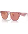 Dolce & Gabbana Dg4437 Butterfly-shape Acetate Sunglasses In Fleur Pink