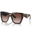 Dolce & Gabbana Womens Brown Dg4438 Square-frame Tortoiseshell Acetate Sunglasses In Havana