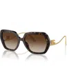 Dolce & Gabbana Geometric Sunglasses, 58mm In Havana