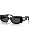 Dolce & Gabbana Acetate Rectangular Sunglasses In Black