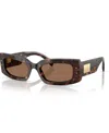 Dolce & Gabbana Rectangle-frame Sunglasses In Brown