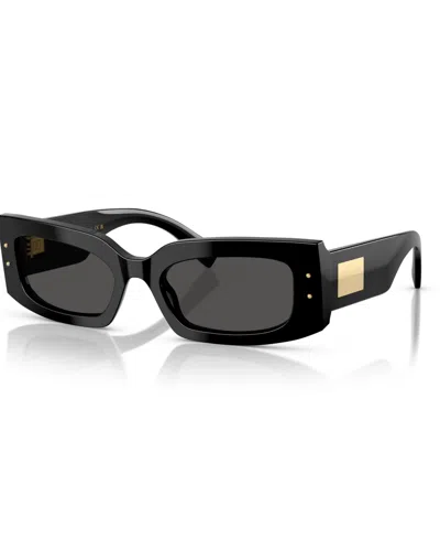 Dolce & Gabbana Dg Plaque Sunglasses In Dunkelgrau