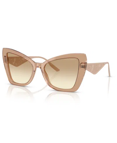 Dolce & Gabbana Women's Sunglasses Dg4489 In Transparent Camel