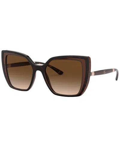 Dolce & Gabbana Women's Sunglasses, Dg6138 In Havana On Transparent Brown