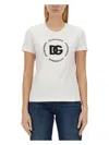 Dolce & Gabbana Interlock T-shirt With Dg Logo In White