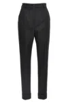 Dolce & Gabbana Turned-up Hem Tailored Trousers In Black