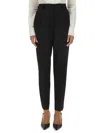 Dolce & Gabbana Pleated Wool-blend Gabardine Straight-leg Pants In Black
