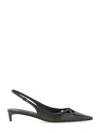 Dolce & Gabbana Mun 30 Croc-embossed Leather Slingback Pumps In Black