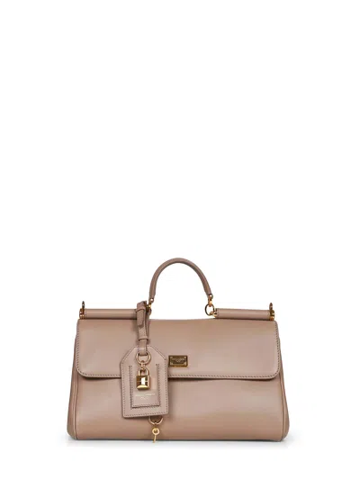 Dolce & Gabbana Women Taupe My Sicily Handbag In Multi