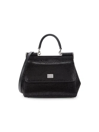 Dolce & Gabbana Women's Textured Crossbody Bag In Black