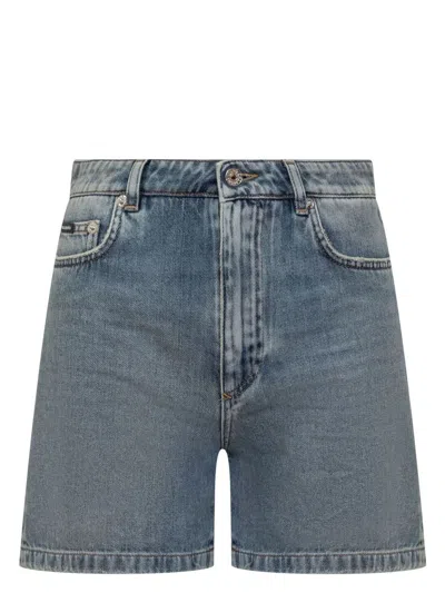 DOLCE & GABBANA WOMEN'S THIGH LENGTH DENIM SHORTS