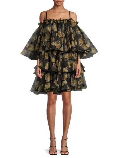 Dolce & Gabbana Women's Tiered Silk Blend Tent Dress In Multi