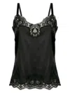 Dolce & Gabbana Dolce&gabbana Lace Trim Camisole In Black