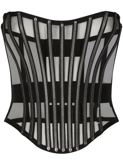 Dolce & Gabbana Women's Tulle Corset Belt With Boning