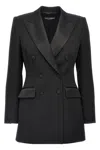 Dolce & Gabbana 'turlington' Blazer Double-breasted Structured Shoulders In Black