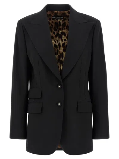 Dolce & Gabbana Turlington Single-breasted Blazer In Black