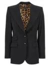 Dolce & Gabbana Turlington Tailored Jacket Single Breasted Lapels In Black